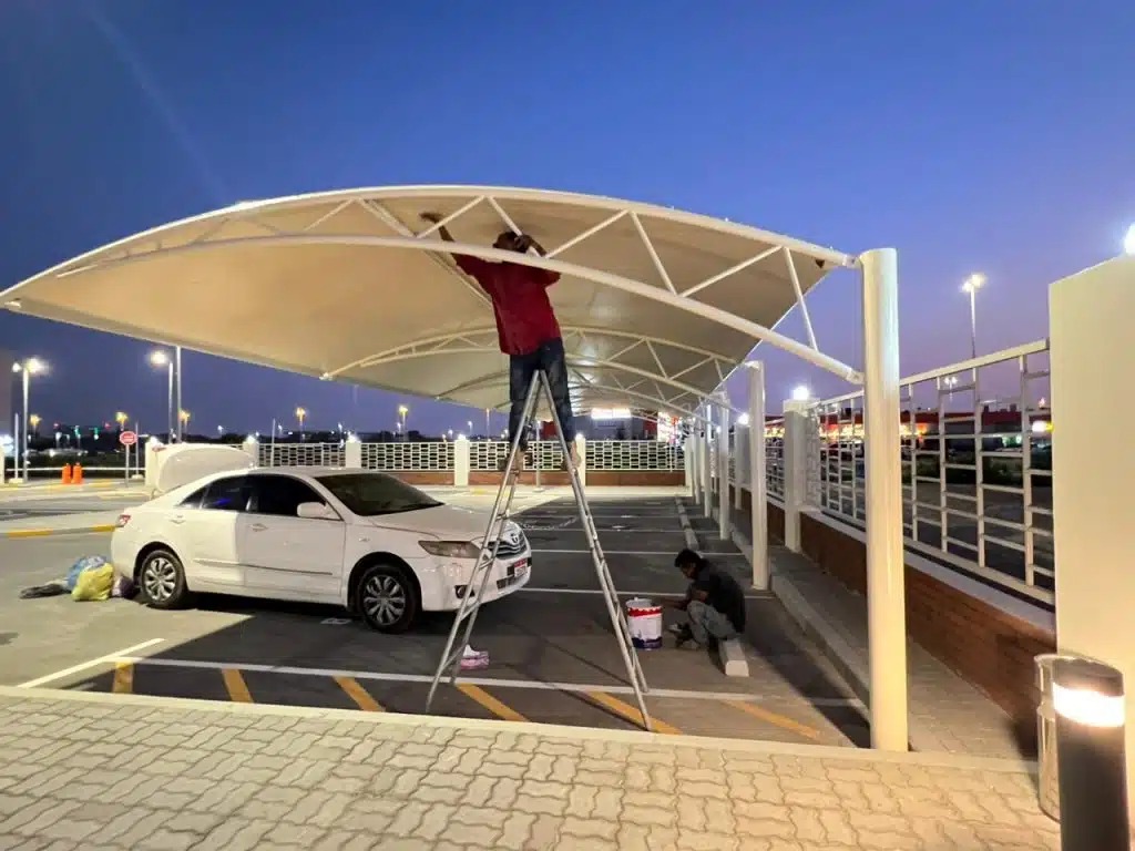 Steel Car Parking Shade for Villas in Dubai | High Quality Carport Price 2500